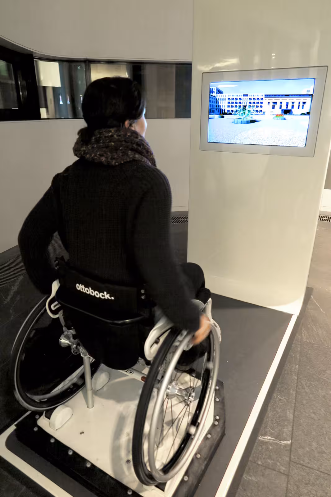 Michelle on a wheelchair