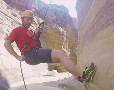 Abseiling in Jordan