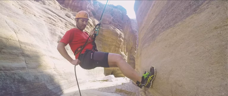 Abseiling in Jordan