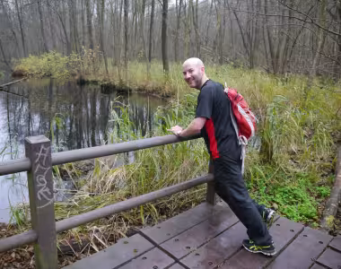 Stretching whilst hiking