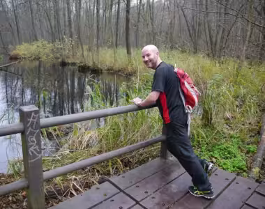 Stretching whilst hiking