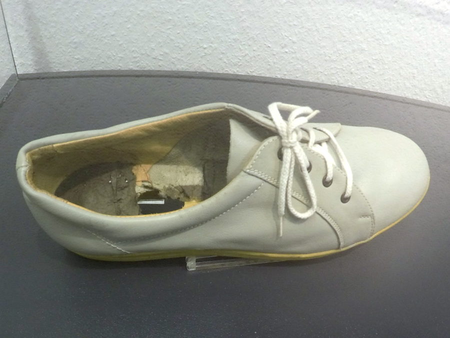 Get Smart would be proud. A shoe designed to hide various equipment, including listening devices.