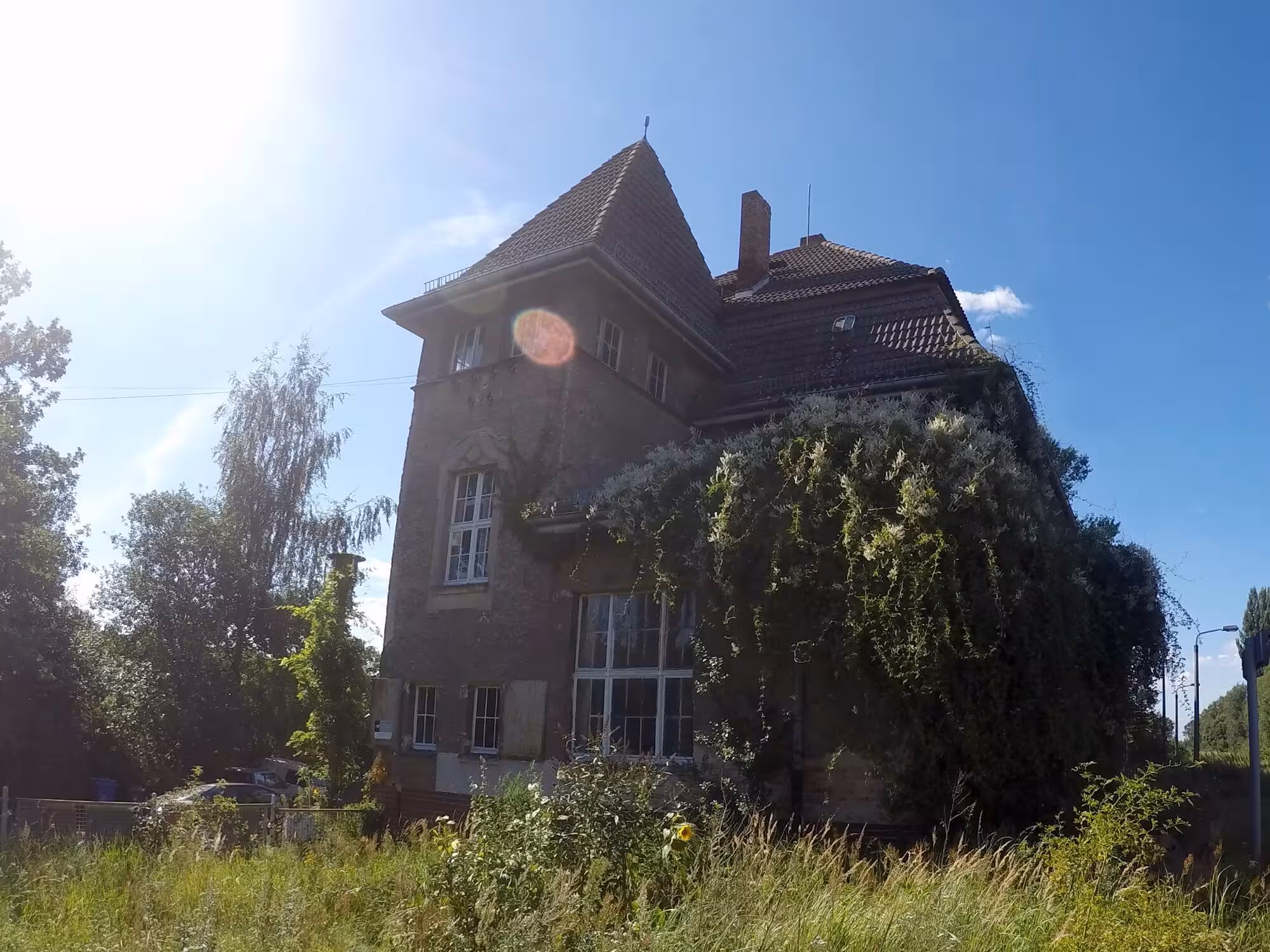 Delapidated rain station