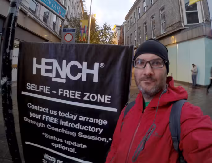 Selfie in selfie free zone