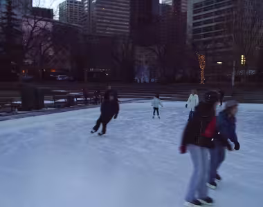 Skating at Olympic Plaza