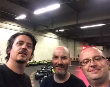 Karting with Aron and James