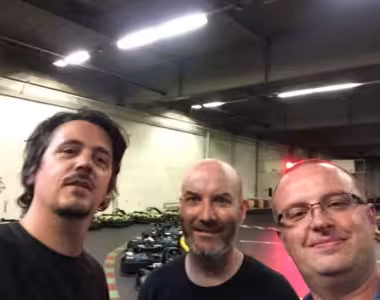 Karting with Aron and James