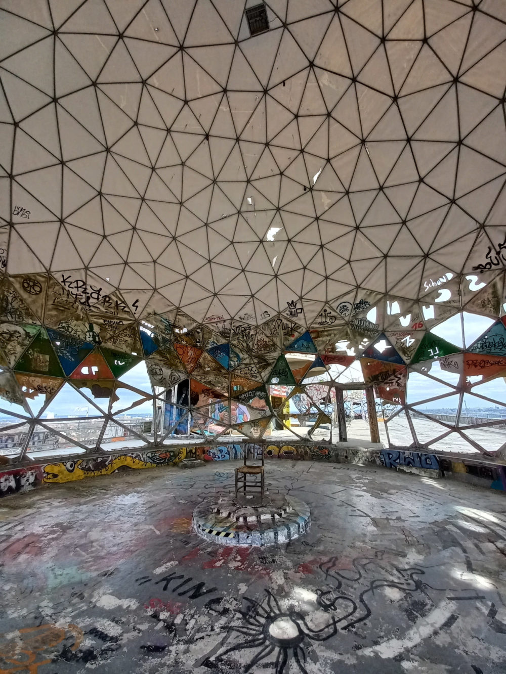 Inside one of the The Teufelsberg spy domes